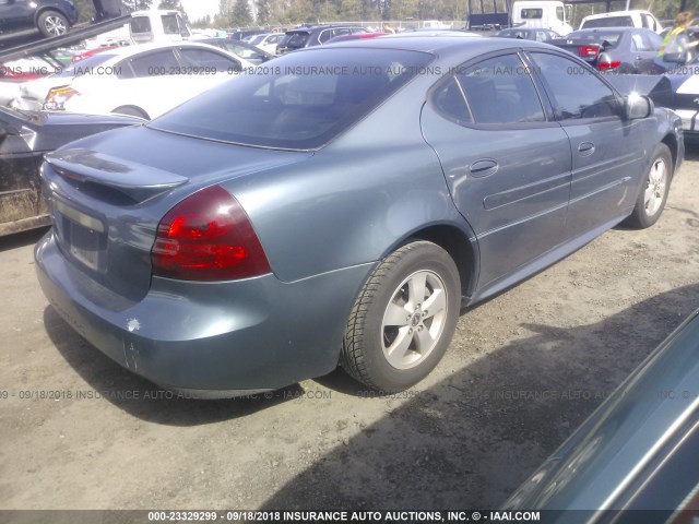 2G2WP552061231690 - 2006 PONTIAC GRAND PRIX Синьо-зелений фото 4