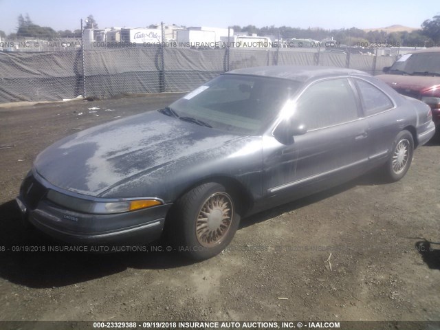 1LNLM91V6PY679201 - 1993 LINCOLN MARK VIII BLACK photo 2