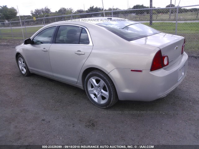 1G1ZB5EB1AF117392 - 2010 CHEVROLET MALIBU LS 棕色 照片 3