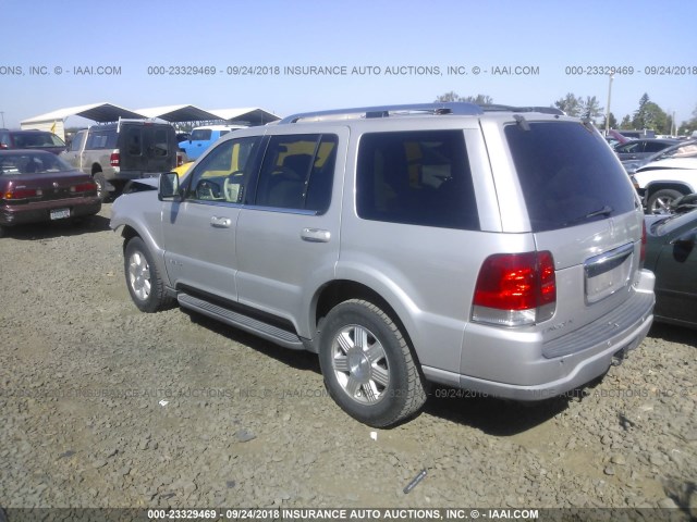 5LMEU78H13ZJ30956 - 2003 LINCOLN AVIATOR SILVER photo 3