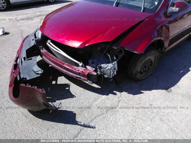 1G1AD1F50A7206762 - 2010 CHEVROLET COBALT 1LT RED photo 6