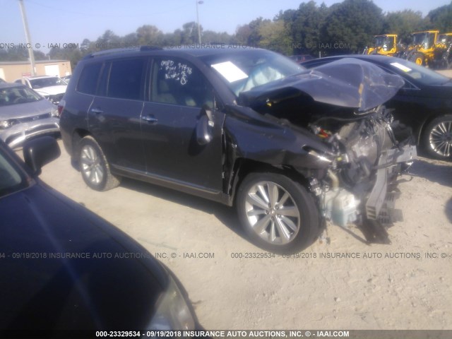 JTEDC3EH7D2013598 - 2013 TOYOTA HIGHLANDER HYBRID LIMITED GRAY photo 1