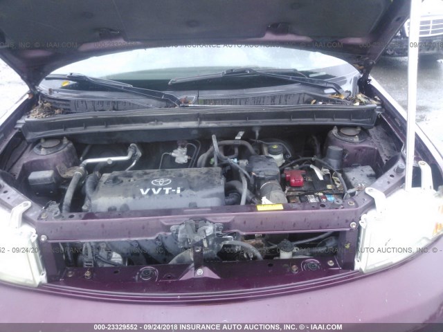 JTLKT324X54021752 - 2005 TOYOTA SCION XB Granate foto 10