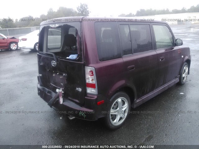 JTLKT324X54021752 - 2005 TOYOTA SCION XB Granate foto 4