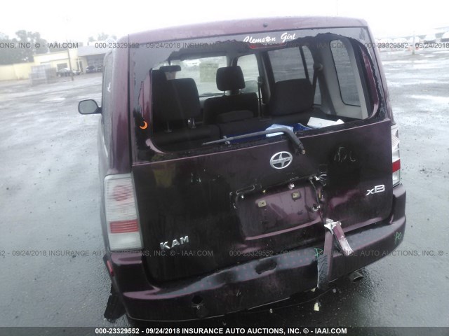 JTLKT324X54021752 - 2005 TOYOTA SCION XB Granate foto 6