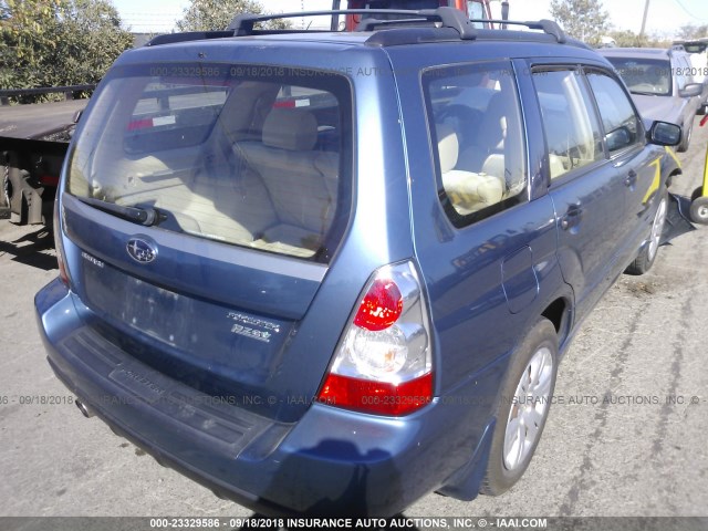 JF1SG63658G717249 - 2008 SUBARU FORESTER 2.5X BLUE photo 4