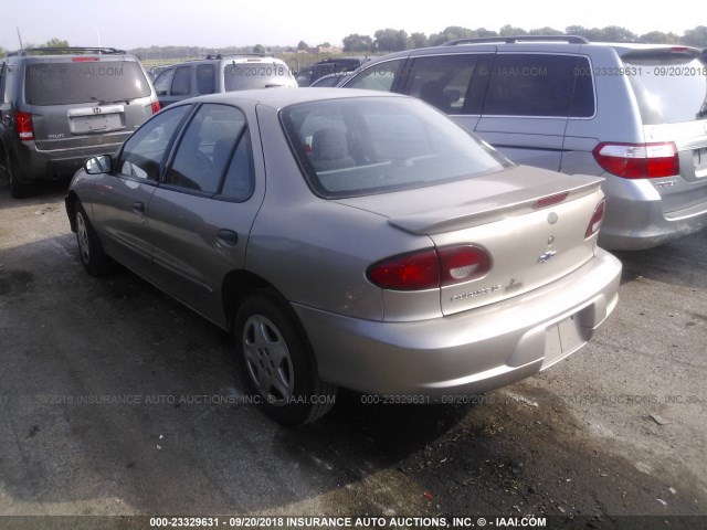 1G1JF524827284433 - 2002 CHEVROLET CAVALIER LS GOLD photo 3