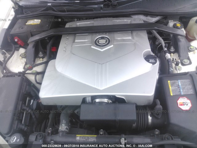 1G6DP577770176103 - 2007 CADILLAC CTS HI FEATURE V6 WHITE photo 10