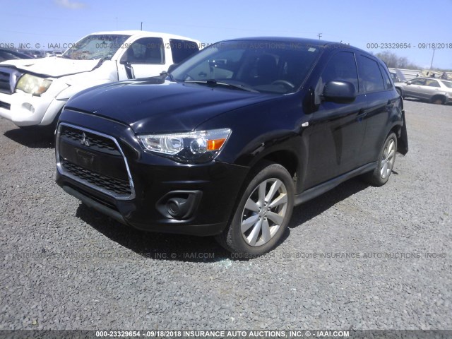 4A4AP3AU9EE012802 - 2014 MITSUBISHI OUTLANDER SPORT ES BLACK photo 2