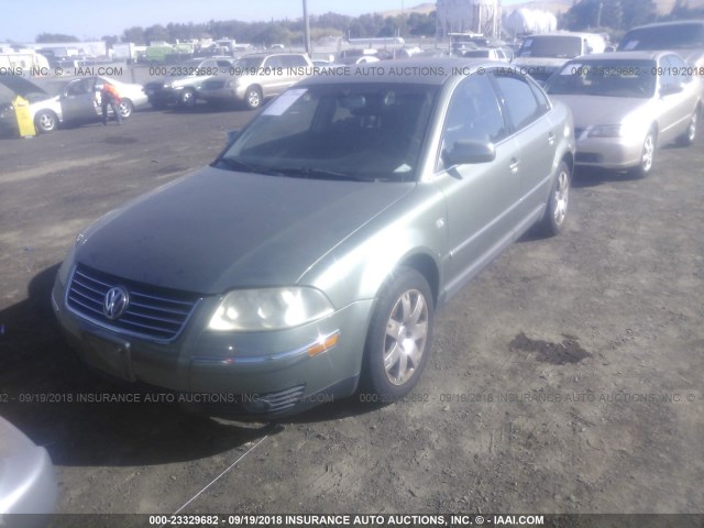 WVWRH63B23P452267 - 2003 VOLKSWAGEN PASSAT GLX GREEN photo 2