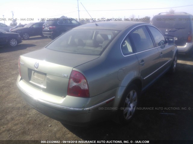 WVWRH63B23P452267 - 2003 VOLKSWAGEN PASSAT GLX GREEN photo 4
