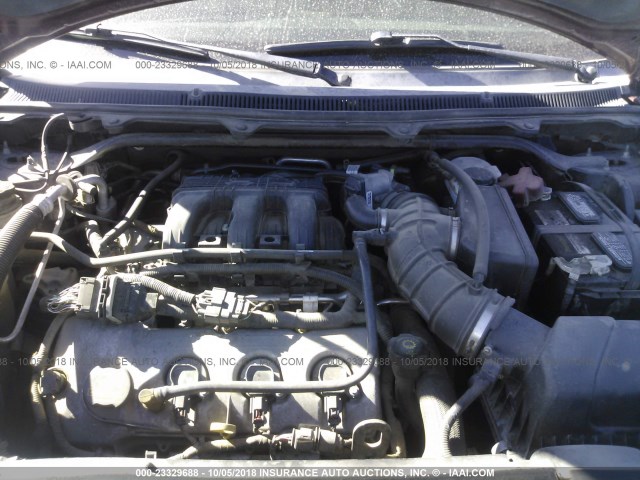 2FMEK63C89BA42836 - 2009 FORD FLEX LIMITED MAROON photo 10