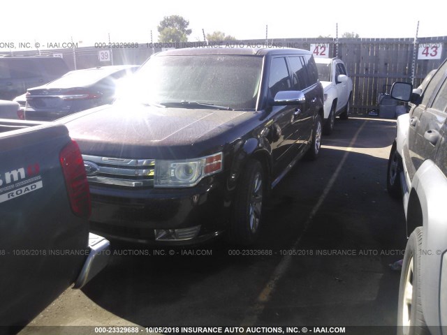 2FMEK63C89BA42836 - 2009 FORD FLEX LIMITED MAROON photo 2