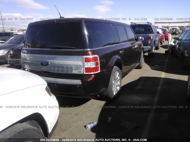 2FMEK63C89BA42836 - 2009 FORD FLEX LIMITED MAROON photo 4