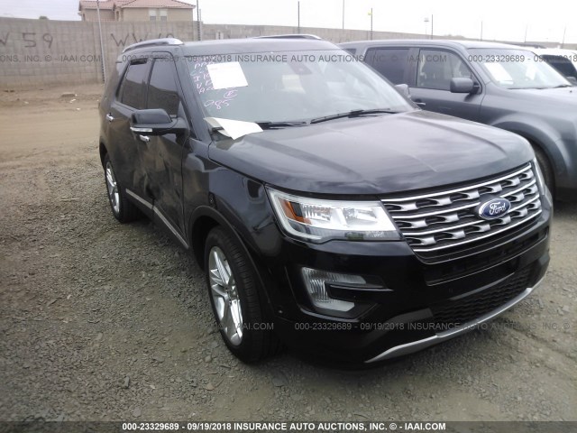 1FM5K7FH8GGD14224 - 2016 FORD EXPLORER LIMITED BLACK photo 1