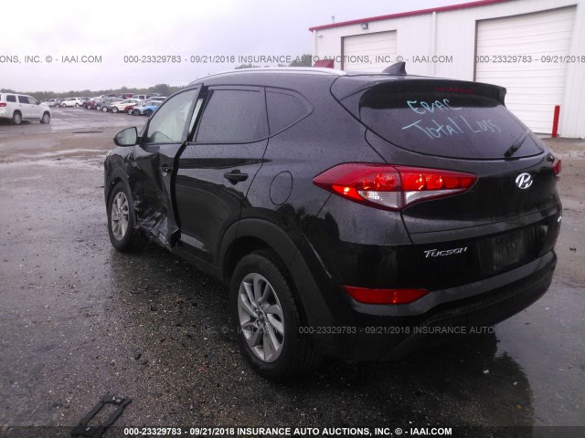 KM8J3CA49JU640079 - 2018 HYUNDAI TUCSON SEL/SEL PLUS BLACK photo 3