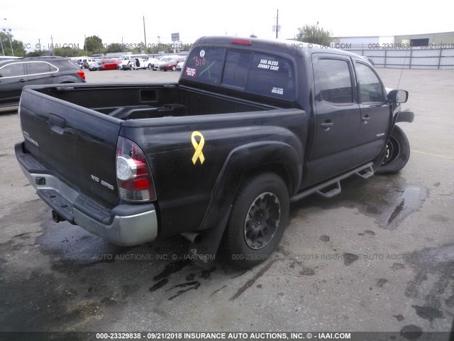 5TFLU4ENXBX012535 - 2011 TOYOTA TACOMA DOUBLE CAB 黑色 照片 4