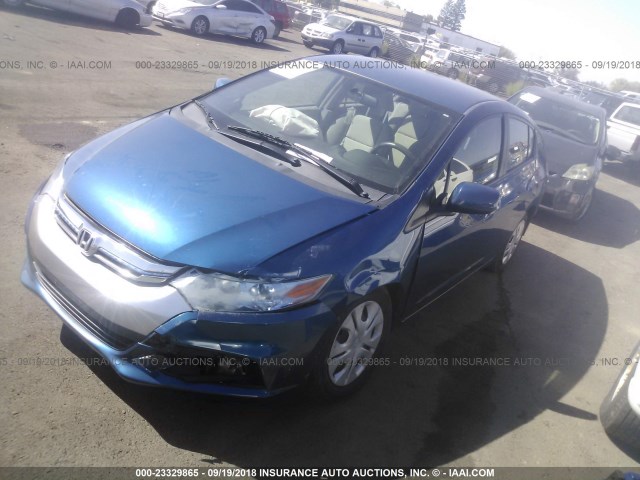 JHMZE2H32DS000402 - 2013 HONDA INSIGHT BLUE photo 2