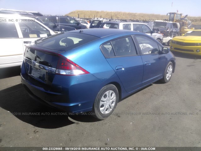 JHMZE2H32DS000402 - 2013 HONDA INSIGHT BLUE photo 4