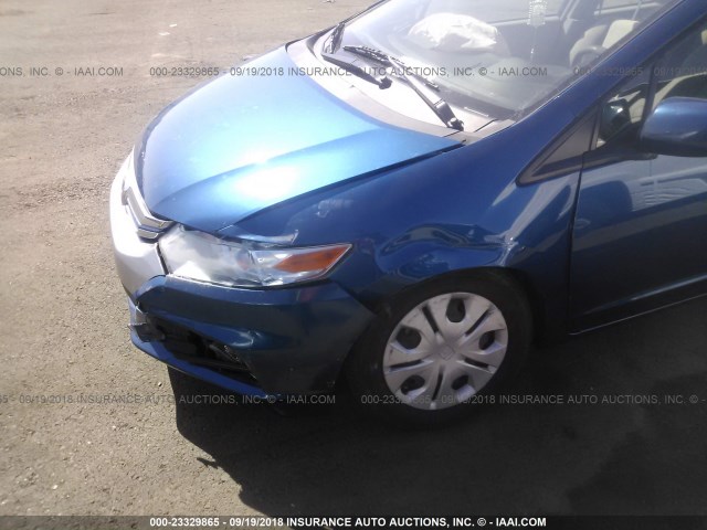 JHMZE2H32DS000402 - 2013 HONDA INSIGHT BLUE photo 6