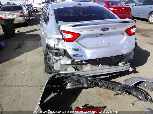 3FA6P0SU3ER269516 - 2014 FORD FUSION TITANIUM PHEV SILVER photo 6