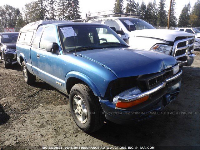 1GCDT19W8Y8300520 - 2000 CHEVROLET S TRUCK S10 BLUE photo 1