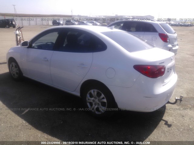 KMHDU46D09U806008 - 2009 HYUNDAI ELANTRA GLS/SE WHITE photo 3