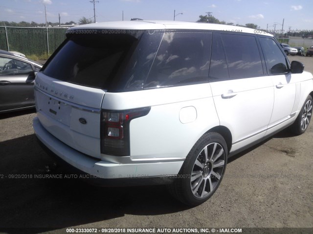 SALGV3TF8FA233038 - 2015 LAND ROVER RANGE ROVER AUTOBIOGRAPHY BLACK photo 4