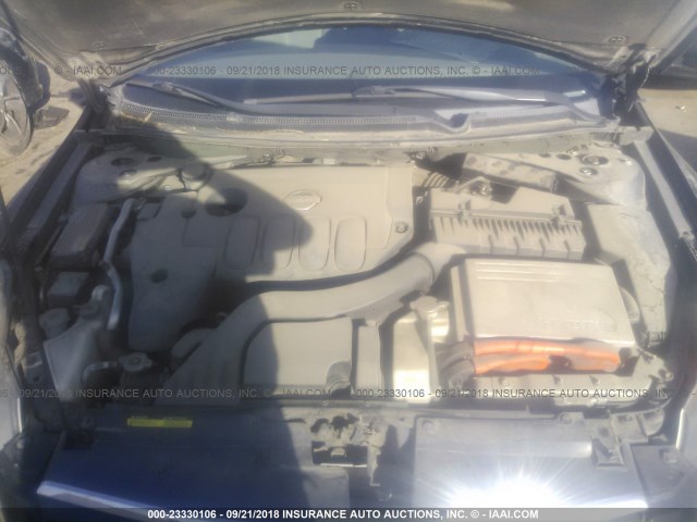 1N4CL21E67C186121 - 2007 NISSAN ALTIMA HYBRID BLACK photo 10