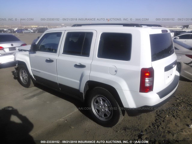 1C4NJPBB0GD519224 - 2016 JEEP PATRIOT SPORT WHITE photo 3