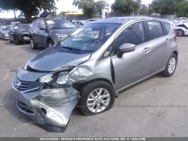 3N1CE2CP3FL438576 - 2015 NISSAN VERSA NOTE S/S PLUS/SV/SL/SR SILVER photo 2