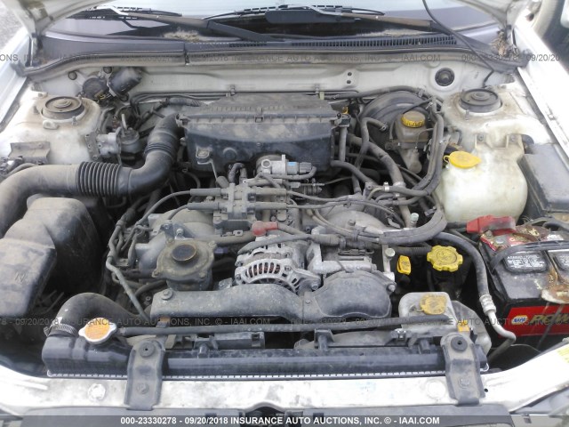 JF1SF656X1G701215 - 2001 SUBARU FORESTER S WHITE photo 10