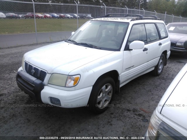 JF1SF656X1G701215 - 2001 SUBARU FORESTER S WHITE photo 2