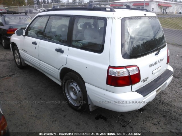 JF1SF656X1G701215 - 2001 SUBARU FORESTER S WHITE photo 3