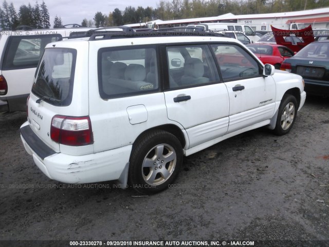 JF1SF656X1G701215 - 2001 SUBARU FORESTER S WHITE photo 4