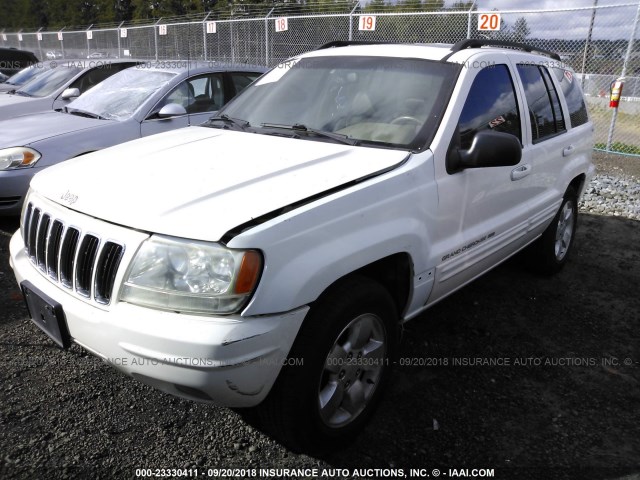 1J4GW58NX1C596898 - 2001 JEEP GRAND CHEROKEE LIMITED WHITE photo 2