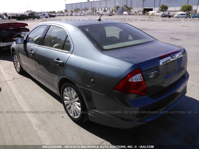 3FADP0L33CR416668 - 2012 FORD FUSION HYBRID GRAY photo 3