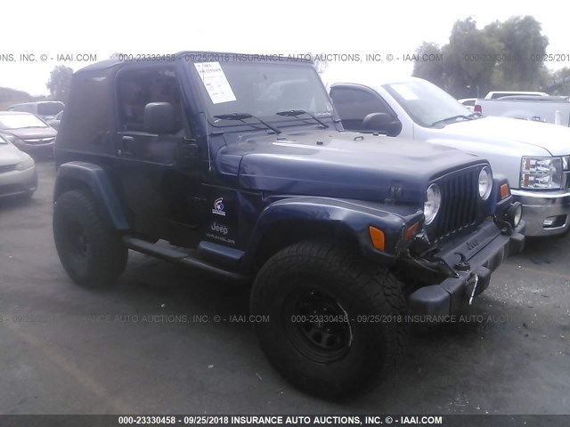 1J4FA39S33P352525 - 2003 JEEP WRANGLER COMMANDO/X BLUE photo 1