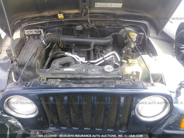 1J4FA39S33P352525 - 2003 JEEP WRANGLER COMMANDO/X BLUE photo 10