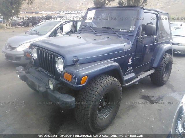 1J4FA39S33P352525 - 2003 JEEP WRANGLER COMMANDO/X BLUE photo 2