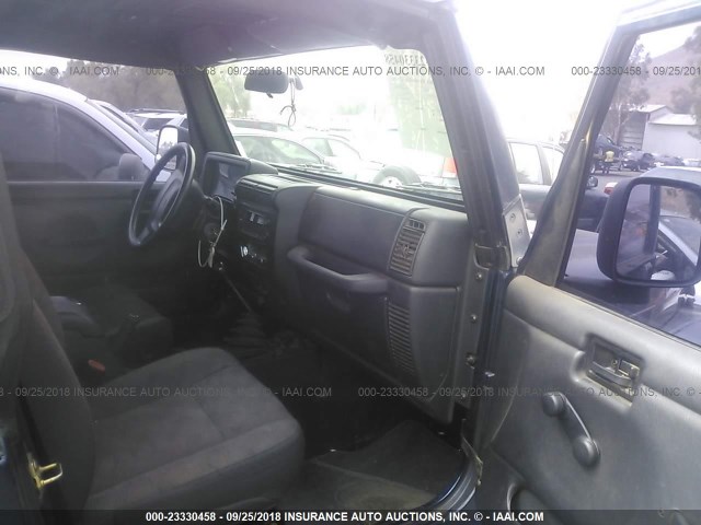 1J4FA39S33P352525 - 2003 JEEP WRANGLER COMMANDO/X BLUE photo 5