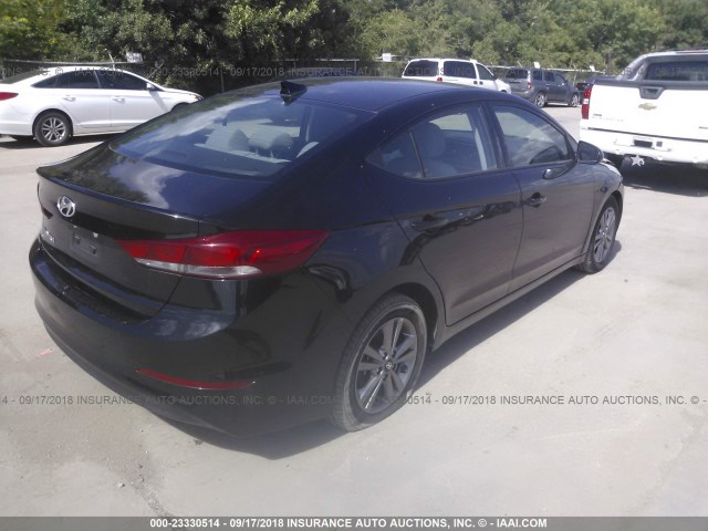 5NPD84LF3JH233408 - 2018 HYUNDAI ELANTRA SEL/VALUE/LIMITED BLACK photo 4