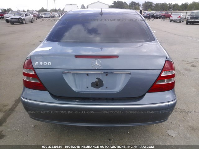 WDBUF70J33A197423 - 2003 MERCEDES-BENZ E 500 BLUE photo 6