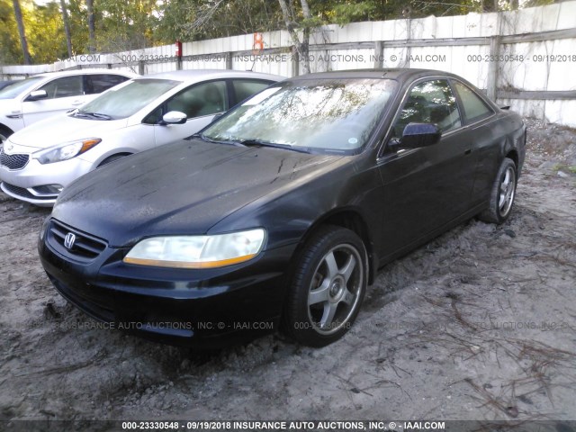 1HGCG32541A010482 - 2001 HONDA ACCORD EX BLACK photo 2