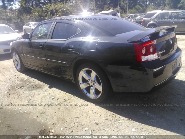 2B3CA9CV8AH239316 - 2010 DODGE CHARGER RALLYE BLACK photo 3