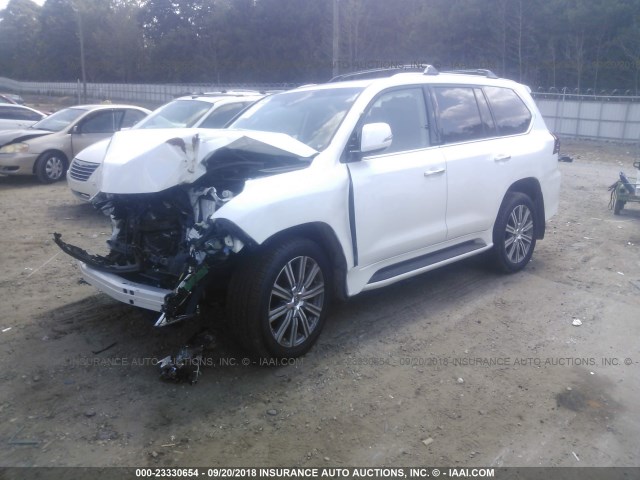 JTJHY7AX9H4231559 - 2017 LEXUS LX 570 WHITE photo 2