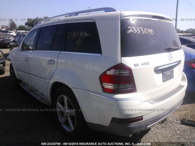 4JGBF71E19A455209 - 2009 MERCEDES-BENZ GL 450 4MATIC WHITE photo 3