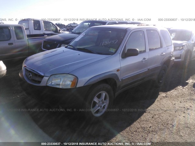 4F2CU08112KM50505 - 2002 MAZDA TRIBUTE LX/ES SILVER photo 2