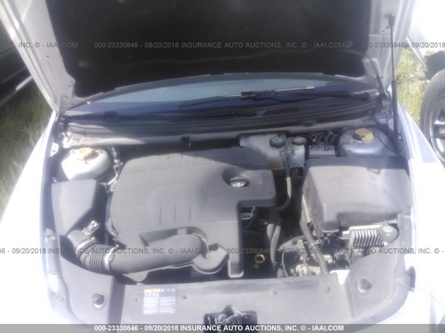 1G1ZC5E18BF153800 - 2011 CHEVROLET MALIBU 1LT SILVER photo 10