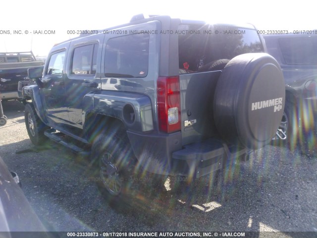 5GTDN13E378233116 - 2007 HUMMER H3 TEAL photo 3